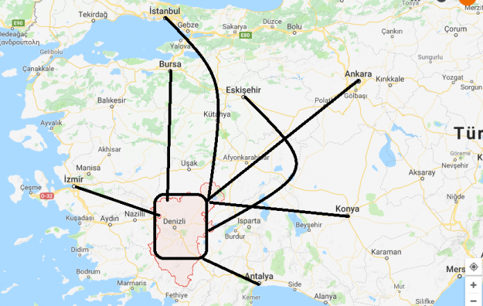 Denizli Nerede, Nasıl Gidilir