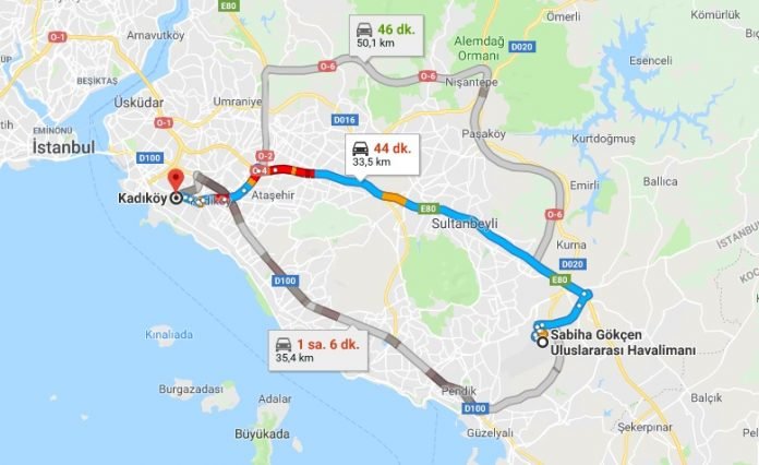 Sabiha Gökçen'den Kadıköy'e Nasıl Gidilir