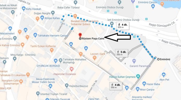 Rüstem Paşa Cami Nerede Nasıl Gidilir