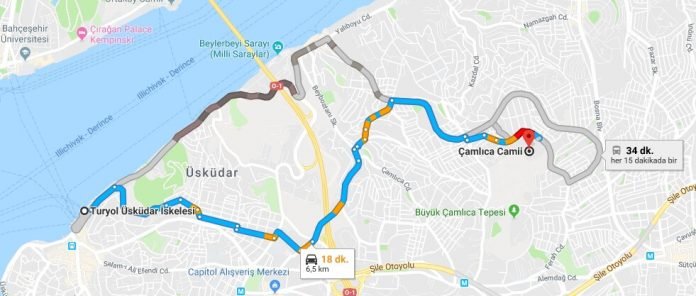 Çamlıca Cami Nerede, Nasıl Gidilir?