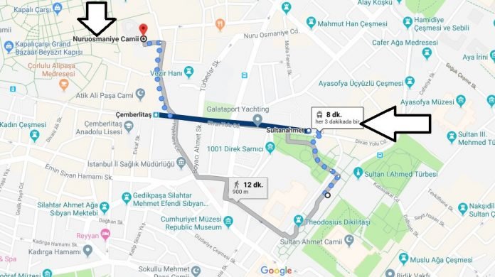 Nuruosmaniye Camii Nerede Nasıl Gidilir Nuruosmaniye Camii Nerede Nasıl Gidilir?