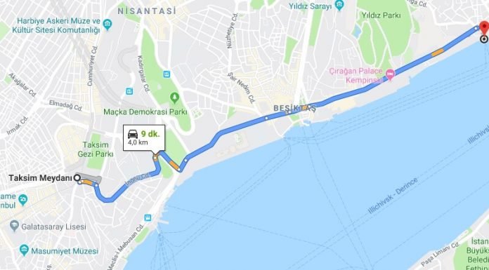 Taksimden Ortaköye nasıl gidilir? (Yürüyerek)