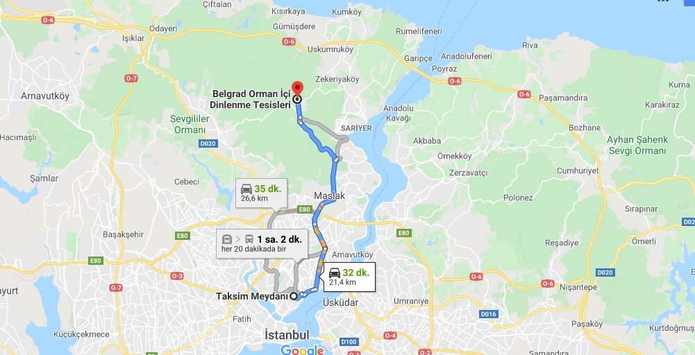 Belgrad Ormanı Nasıl Gidilir
