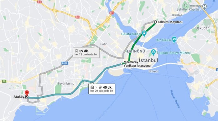 Taksimden Ataköye Nasıl Gidilir